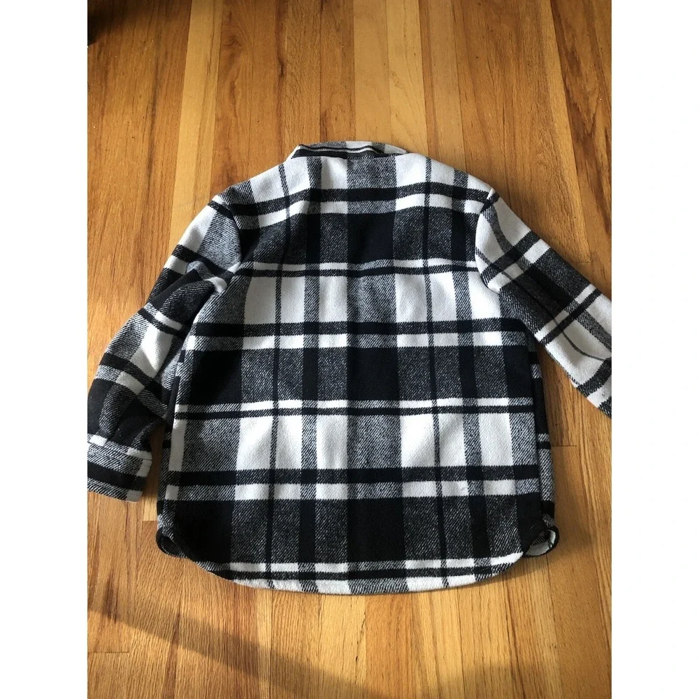 Old Navy Kids Plaid Shacket‎ Woven Shirt Size L 10-12